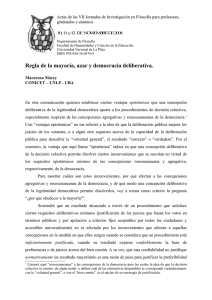 Regla de la mayoría, azar y democracia deliberativa