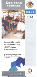 Page 1 celeno - = DE A . Forma Migratoria de Visitante Local (FMVL