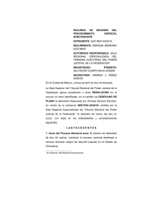 sup-rep-42/2016 recurrente - Tribunal Electoral del Poder Judicial