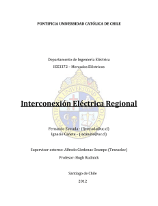 Interconexión Eléctrica Regional - Pontificia Universidad Católica de