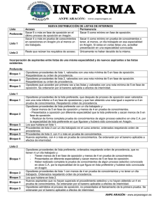 NUEVA DISTRIBUCCIÓN DE LISTAS DE INTERINOS Lista Acceso