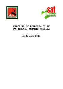 proyecto de decreto-ley de patrimonio agrario andaluz