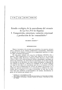 Estudio ecológico de la macrofauna del estuario de La Foz (NO de