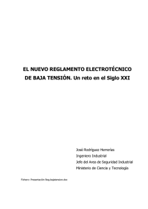 nuevo reglamento electrotécnico de baja tensión.