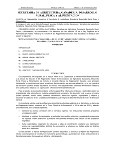 Manual de Organización General de la Secretaría de Agricultura