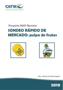 SONDEO RÁPIDO DE MERCADO: pulpa de frutas
