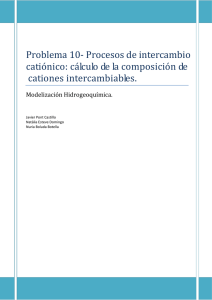 Problema 10‐ Procesos de intercambio catiónico: cálculo de