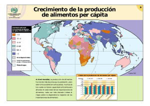 Crecimiento de la producción de alimentos per cápita