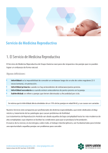 1. El Servicio de Medicina Reproductiva