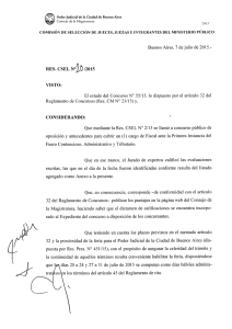 comisión de selección de jueces, juezas e integrantes del ministerio