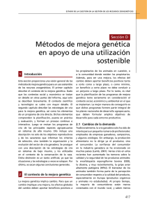 Métodos de mejora genética en apoyo de una utilización sostenible