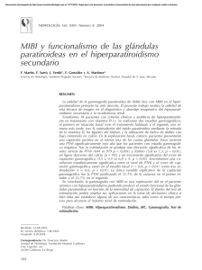MIBI y funcionalismo de las glándulas paratiroideas en el