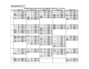 distribucion de aulas para los examenes parciales - pa 2015-2