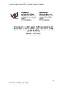 México MARTÍNEZ AGUILERA M. Saberes, creencias y gusto