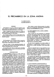 Huguett G., Alcides El precámbrico en la zona andina Vol.16, No.60