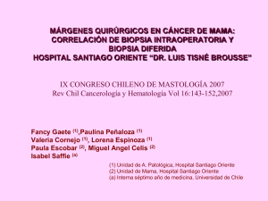correlación de márgenes macroscópicos en biopsia intraoperatoria