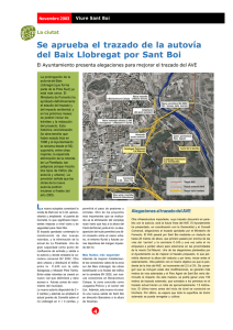 Se aprueba el trazado de la autovía del Baix Llobregat por Sant Boi