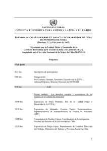 NACIONES UNIDAS COMISION ECONÓMICA PARA AMÉRICA