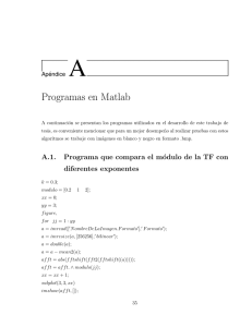 Programas en Matlab