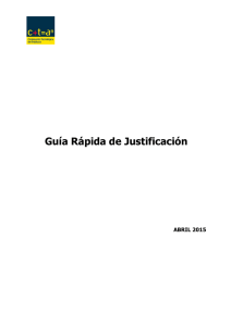 Guía rápida de Justificación de Proyectos