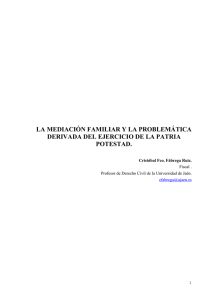 La mediación familiar y la problemática