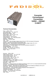 Converter Convertisseur Convertidor 12VDC – 230VAC C