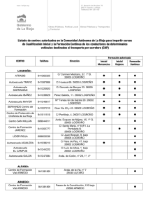 Listado Centros CAP - Gobierno de La Rioja