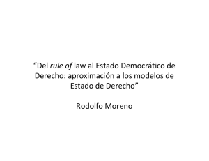 “Del rule of law al Estado Democrático de Derecho: aproximación a
