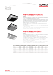 Filtros electrostáticos Filtres electrostàtics