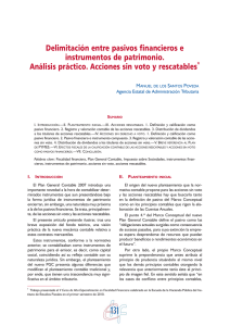 Delimitación entre pasivos financieros e instrumentos de patrimonio