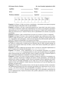 CD Examen Teoría y Práctica Dr. Arno Formella, Septiembre de