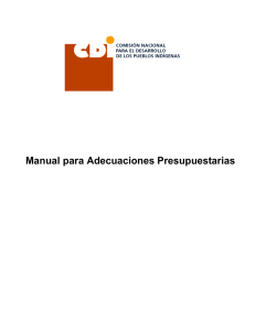 Manual para Adecuaciones Presupuestarias