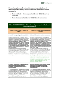 Normativa reglamentaria sobre asistencia mutua