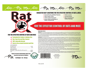 for the effective control of rats and mice