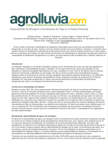 Disponibilidad de Nitrógeno y Rendimiento de Trigo en la Pampa