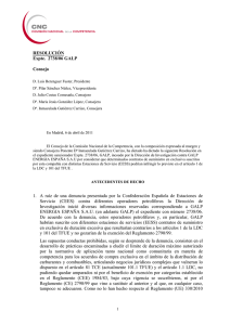 Resolución del expediente incoado a Galp Energía España, S.A.U.
