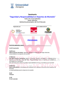 Seminario “Seguridad y Responsabilidad en Deportes de Montaña”