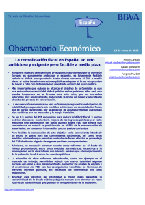 La consolidación fiscal en España: un reto
