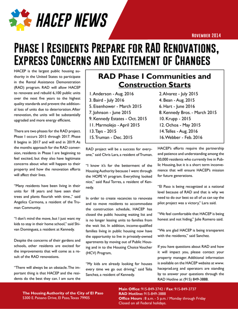 hacep news HACEP Housing Authority of the City of El Paso