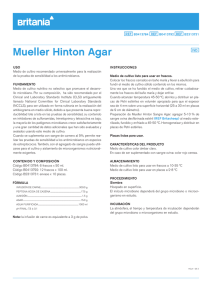 Mueller Hinton Agar - Laboratorios Britania