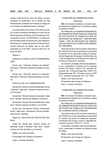 número 4.053 de 20 de enero de 2004), se hace necesaria la