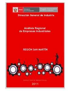 Análisis Regional de Empresas Industriales REGIÓN SAN MARTÍN