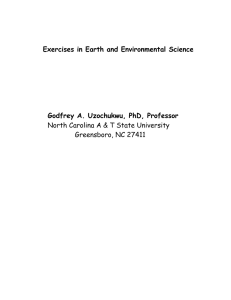Exercises in Earth and Environmental Science Workbook