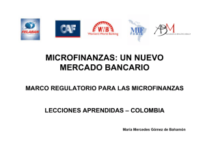 Marco regulatorio para las microfinanzas