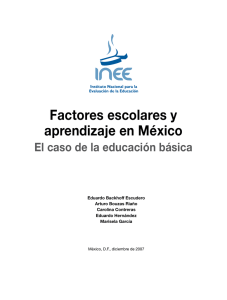 Factores escolares y aprendizaje en México
