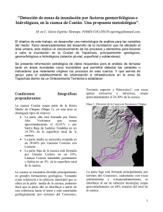 &ldquo;Detecci&oacute;n de zonas de inundaci&oacute;n por factores geomorfol&oacute;gicos e