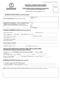 Solicitud de aceptación / Application Form
