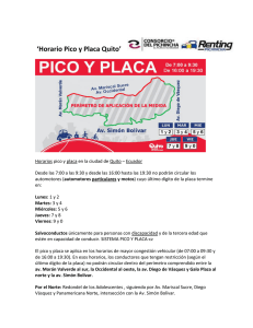Horario Pico y Placa Quito