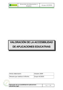 Valoración de la accesibilidad de aplicaciones educativas