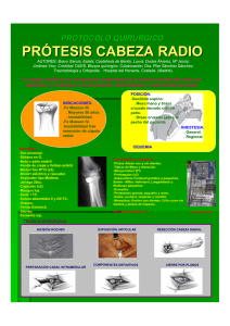 protocolo quirúrgico prótesis cabeza radio